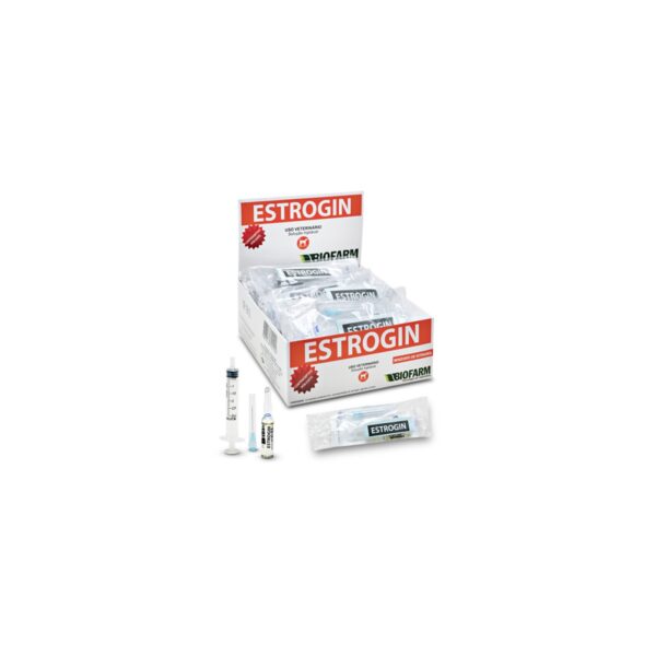 Estrogin Ampola contendo 2mL (acompanhada de seringa de 5ml e agulha)