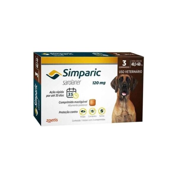 Simparic Tab 120mg- 3comp. 40,1 a 60kg