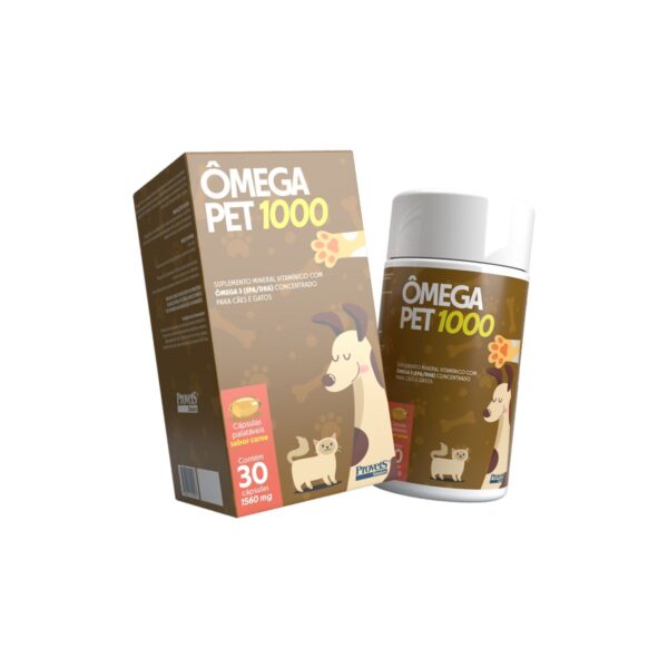 Ômega Pet 1000 60% com 30 Capsulas