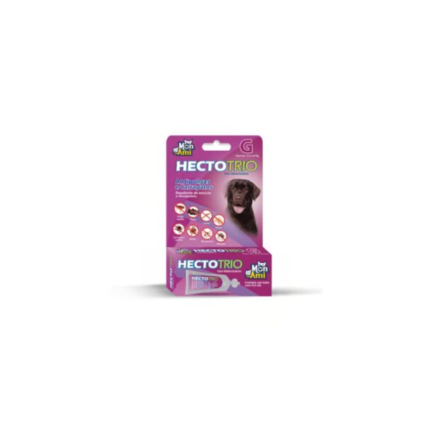 Hectotrio Antipulgas e Carrapatos Cães G 16kg a 24kg Peso Máximo do Animal 24kg Peso Mínimo do Animal 16kg